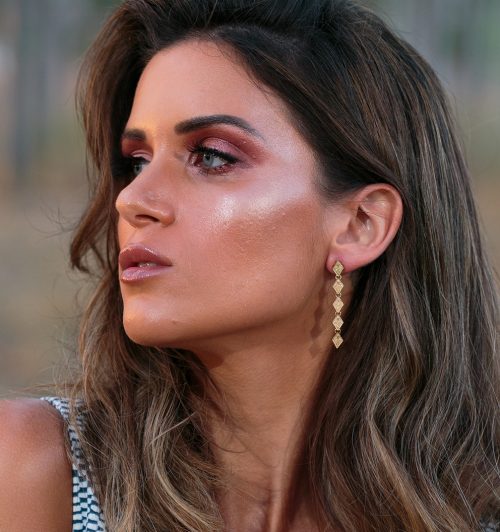 עגילי זהב וינטאג ארוכים