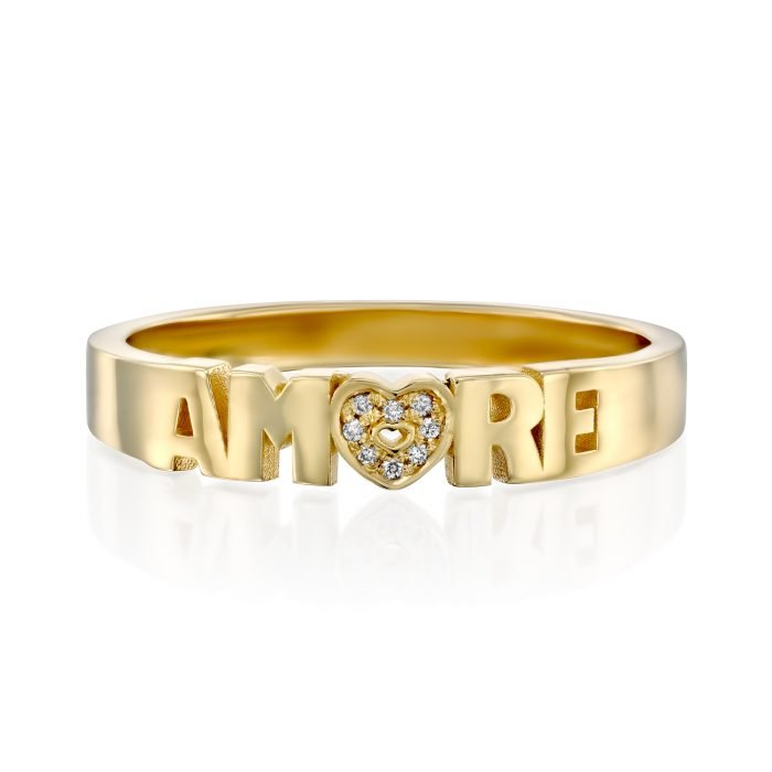 טבעת זהב אהבה