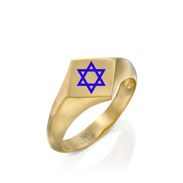 טבעת חותם מגן דוד, אמייל