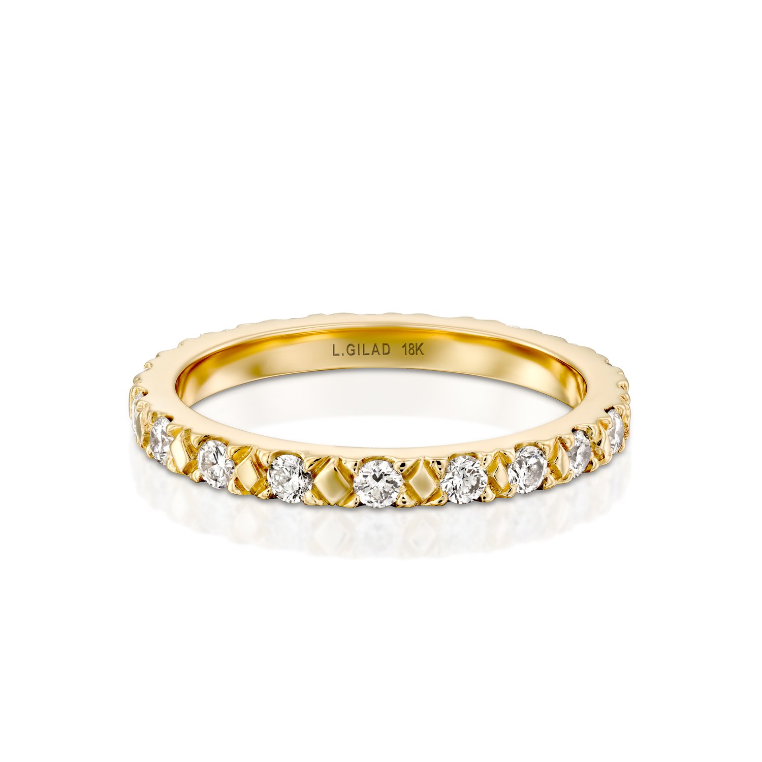 טבעת יהלומים לבנים מרחפים, דגם איזבל