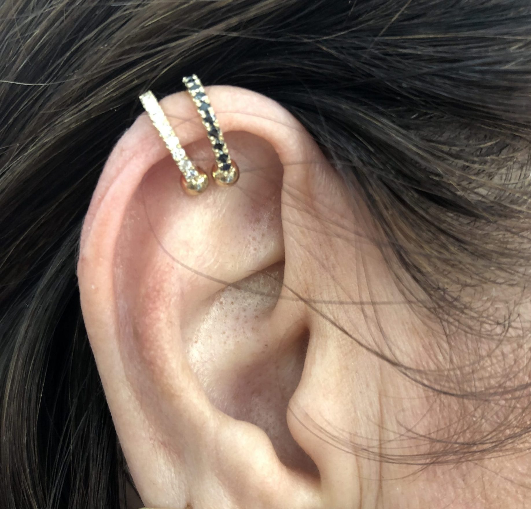 עגיל הליקס יהלומים , עגיל ללא חור