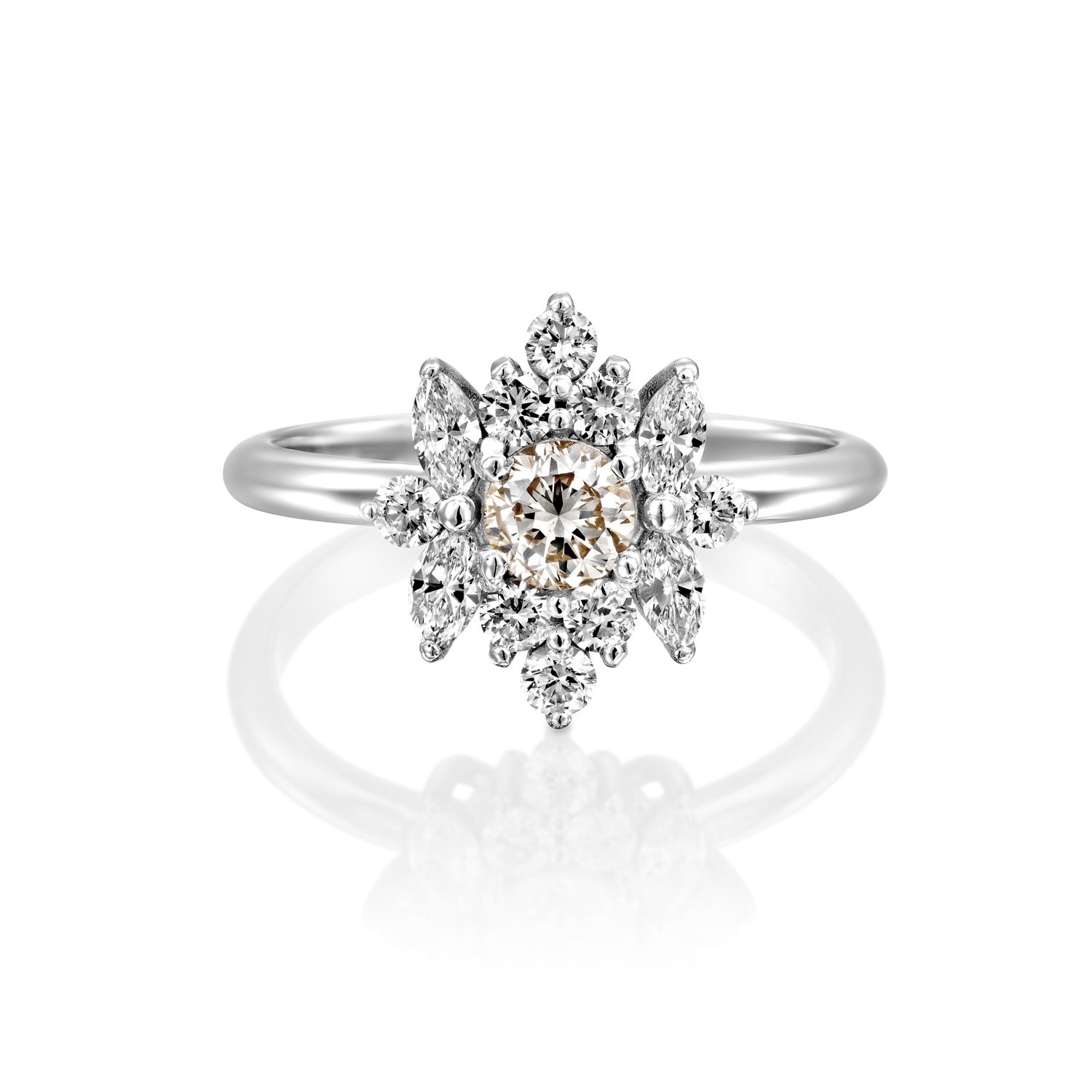 טבעת יהלומים זהב 18 קראט, דגם עמנואל