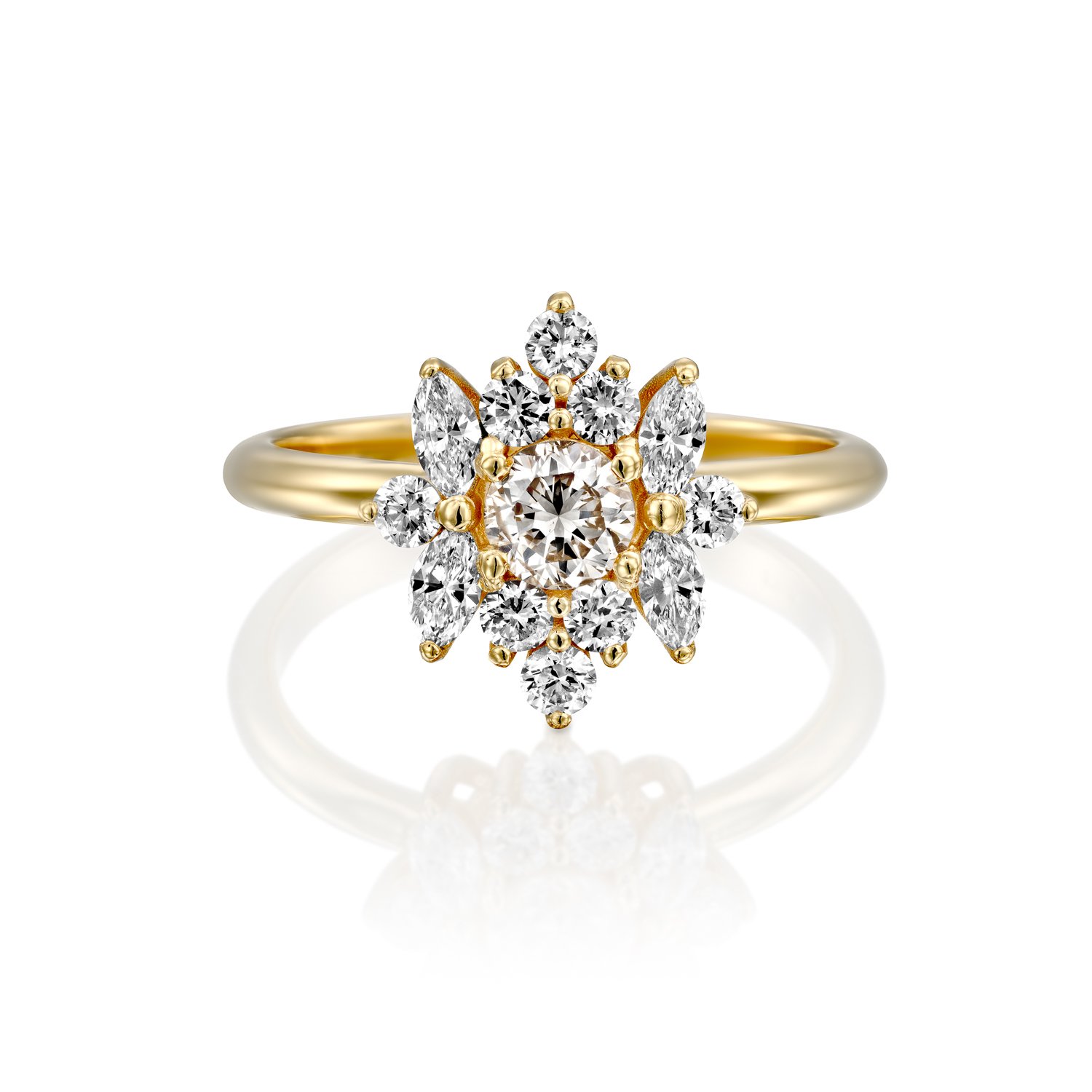 טבעת יהלומים זהב 18 קראט, דגם עמנואל