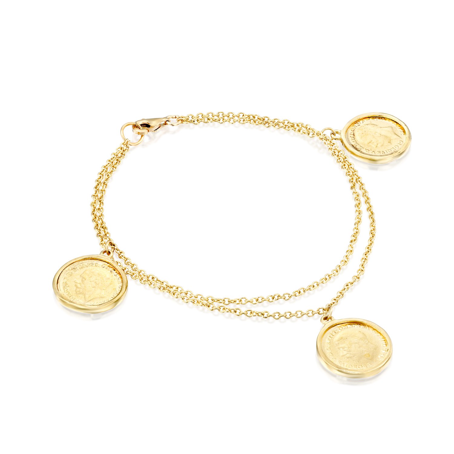 צמיד זהב עם מטבעות, דגם אינס