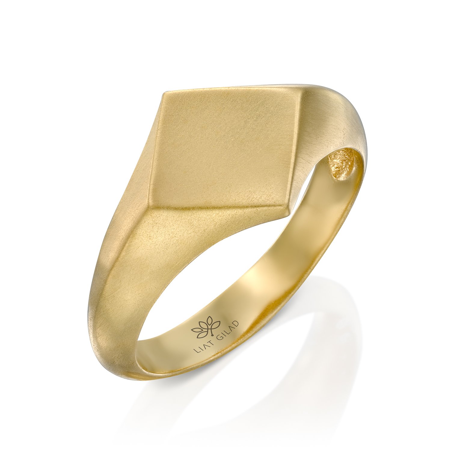 טבעת חותם מזהב לזרת, דגם דנה