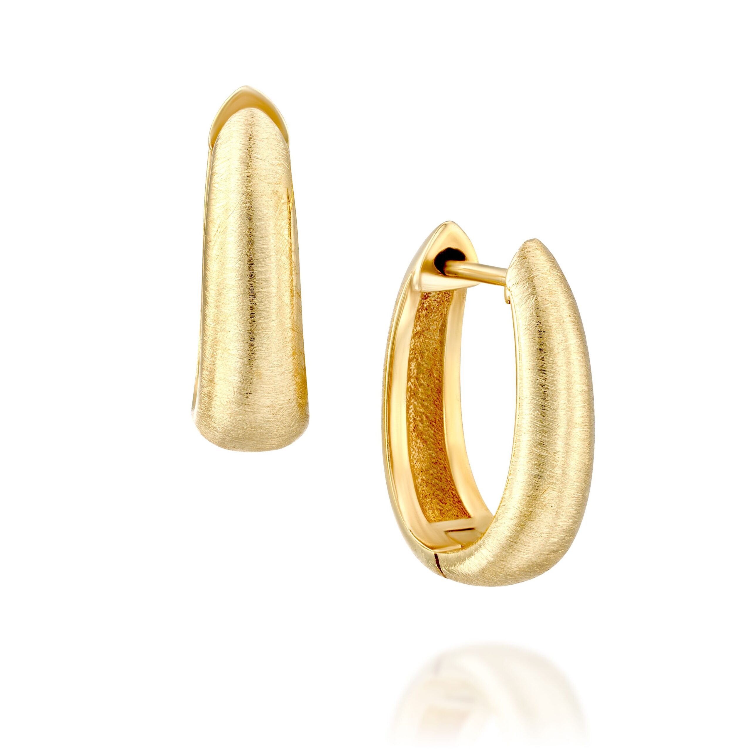 עגילי זהב תלויים, דגם לוריין מוברש