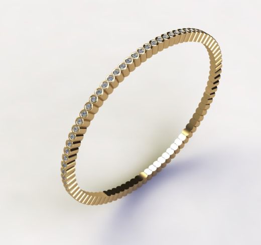 צמיד קשיח יהלומים, דגם מקרון