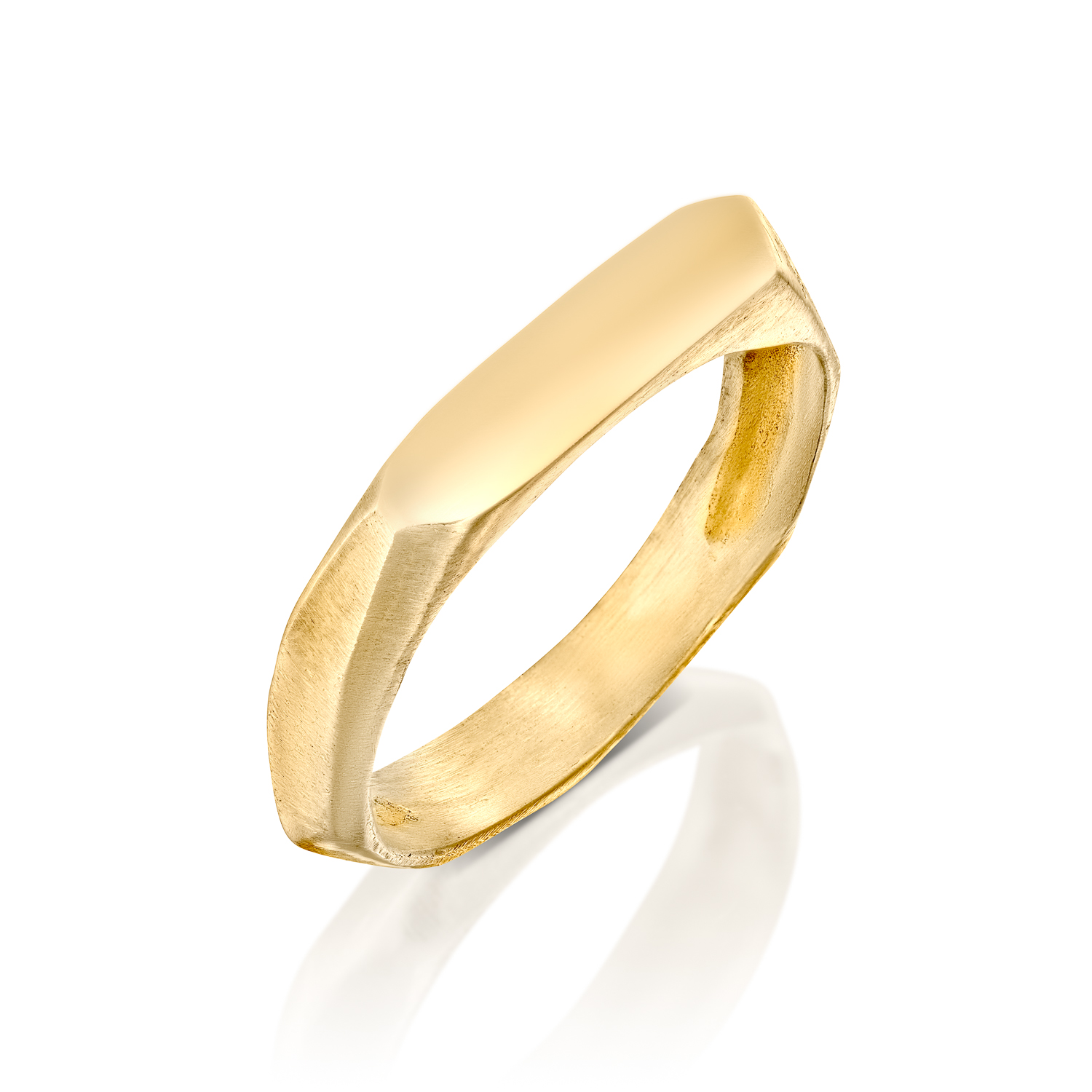 טבעת זהב לחריטה, דגם סיס רחבה