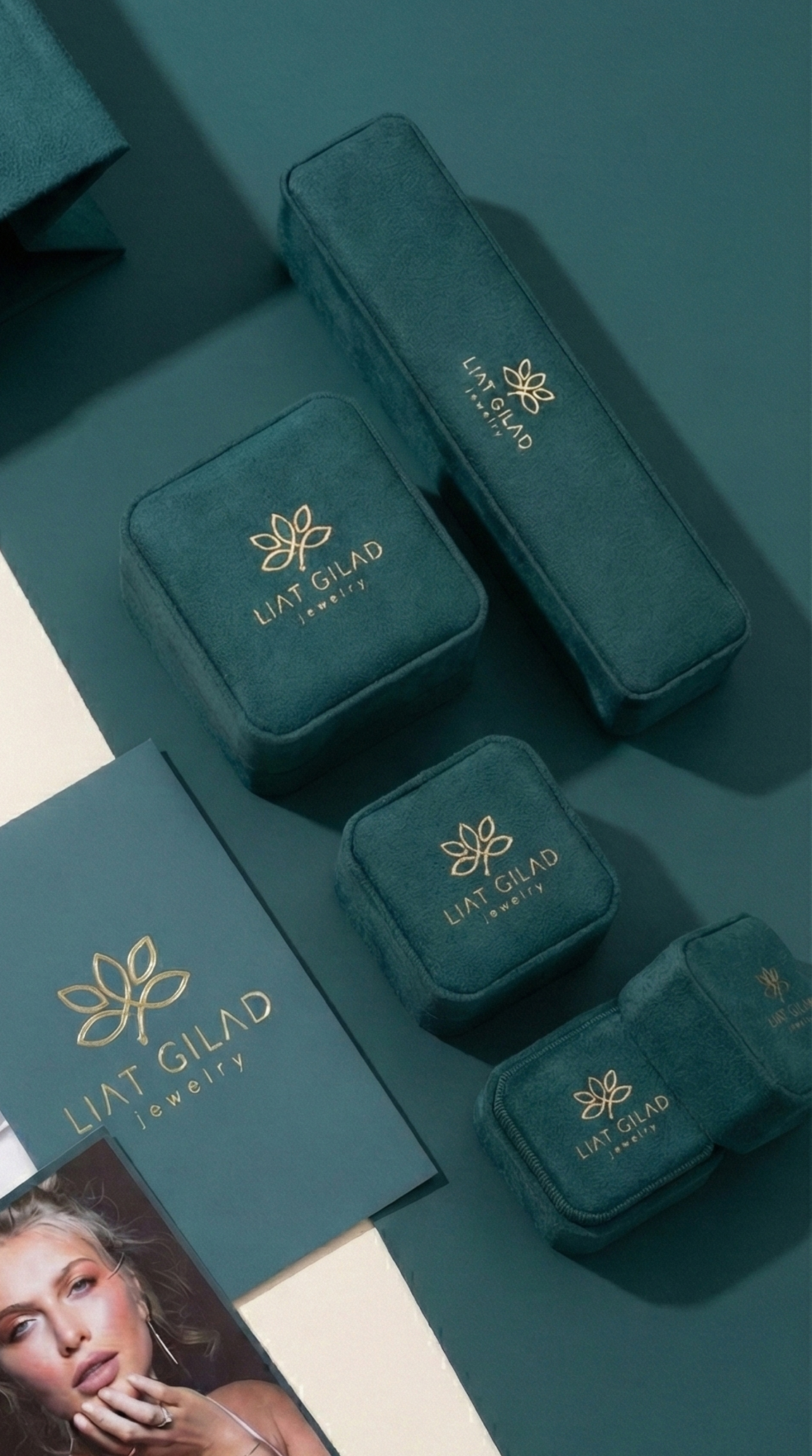 טבעת חותם מזהב עם טביעות אצבע בצורת לב, לייזר