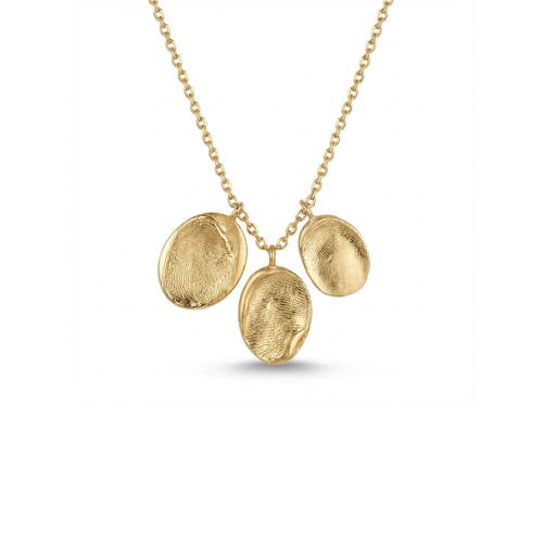 3 תליוני זהב אמורפי טביעת אצבע , שעווה #2