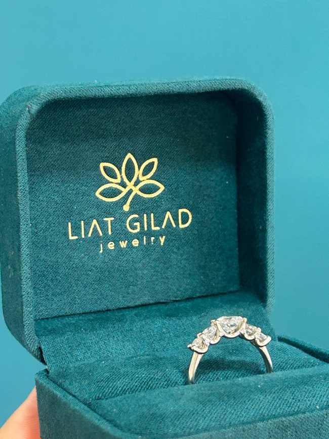 טבעת כתר 5 יהלומים, דגם גלית טבעת כתר 5 יהלומים, דגם גלית